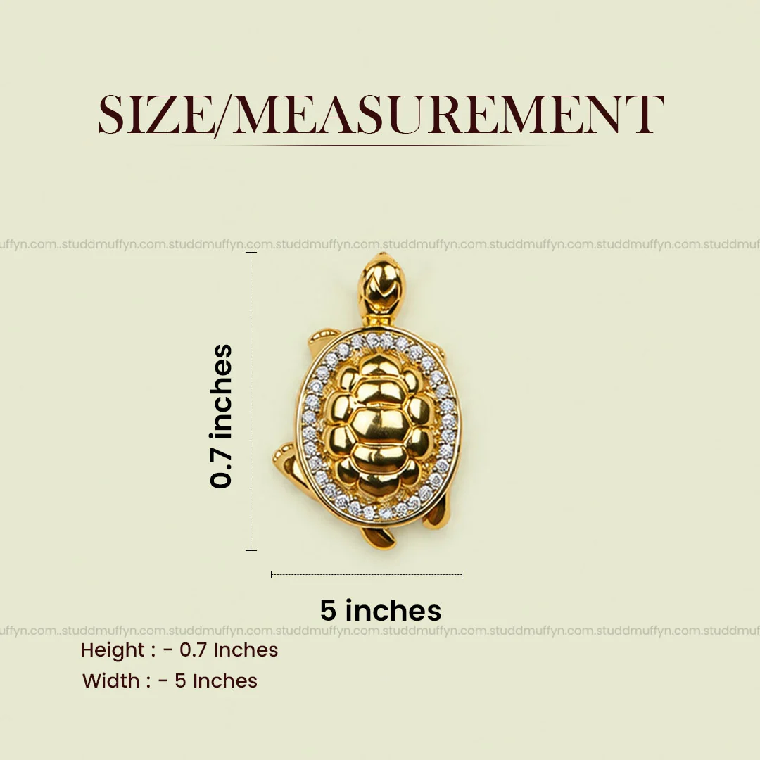 Turtle of Abundance Pendant - 24K Gold Toned - Image 4