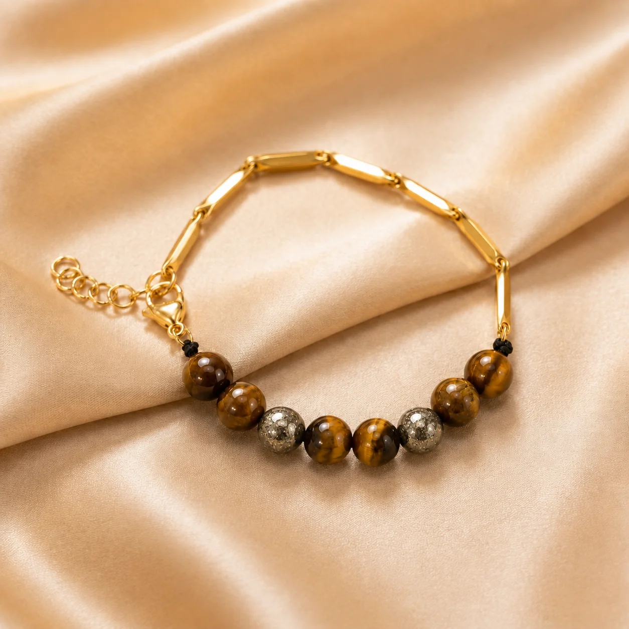 Unstoppable 24K Gold-Toned Rice Chain Bracelet - Image 3