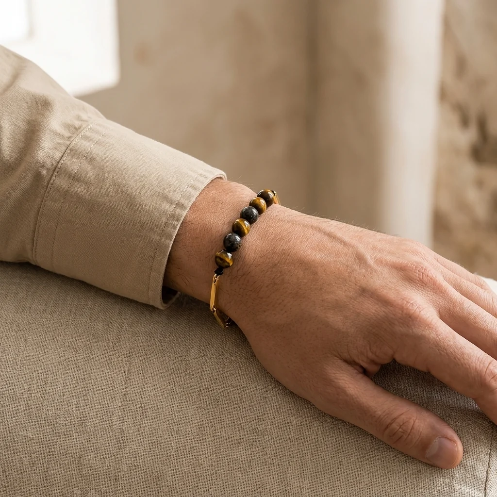 Unstoppable 24K Gold-Toned Rice Chain Bracelet - Image 6