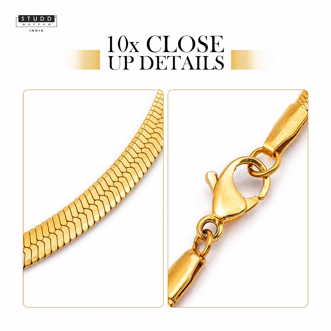 VELORE Snake Chain – 18K Gold Tone Plated - Image 4